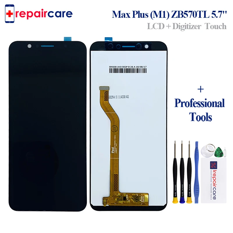 

ЖК-дисплей для Asus Zenfone Max Plus M1 ZB570TL X018DC, экран с сенсорной панелью и дигитайзером с рамкой, с инструментами, 5,7 дюйма