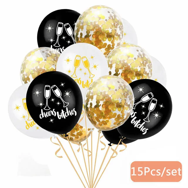 party balloons 3 Glazovin вечерние шары ура суки письмо латексная Роза золотистый воздушный шар ура суки вечерние украшения 12 inch блесток латексных воздушных шаров - Цвет: party balloons 3
