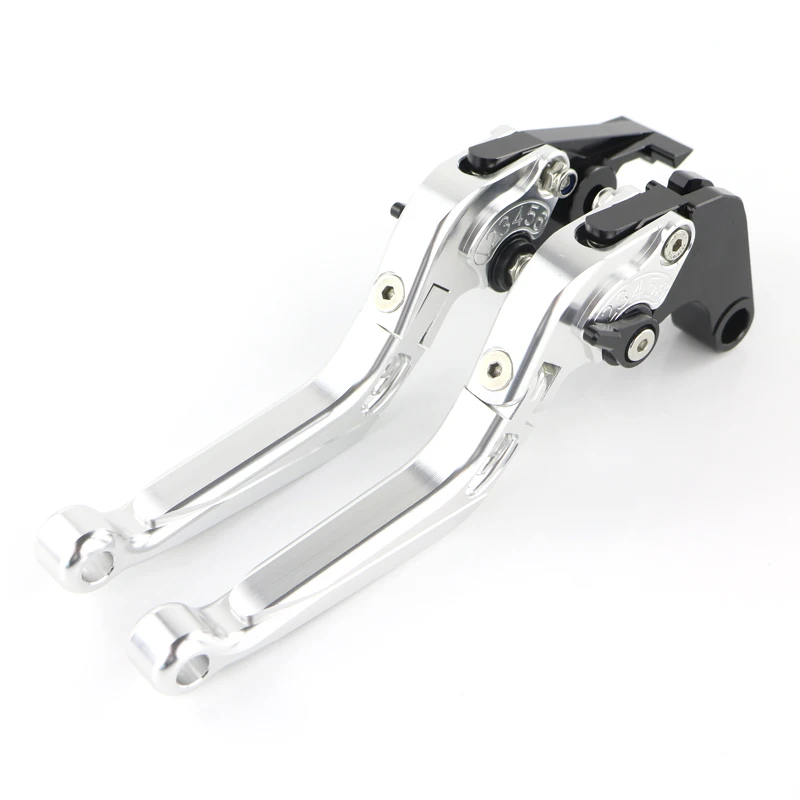 Складная тормозной рычаг сцепления для Suzuki GSR600 750 GSXR600 GSXR750 SRAD GSXR1000 GSX750S DL650 V-Storm TL1000S SFV650 SV650 SV650X - Цвет: Silver