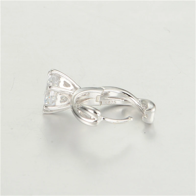 Пара 925 стерлингового серебра серьги круглые большие с украшением в виде