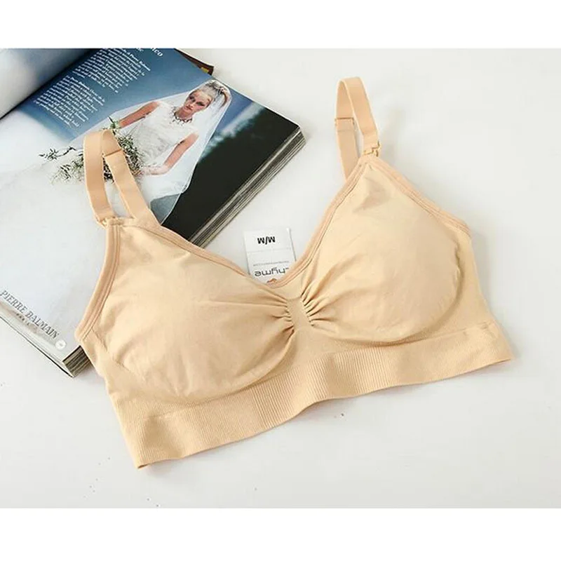 Бюстгальтер для грудного вскармливания беременных кормления бесшовное нижнее