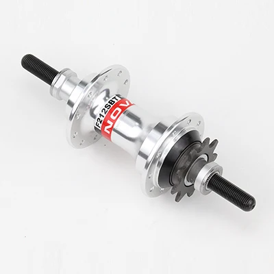 Silver 20H 10T Novatec F212SBT 20 отверстий 9T 10T складной велосипед односкоростные задние велосипедные ступицы с звездочками и блокировочными гайками 9/10T черный, красный, серебристый - Цвет: Silver 20H 10T