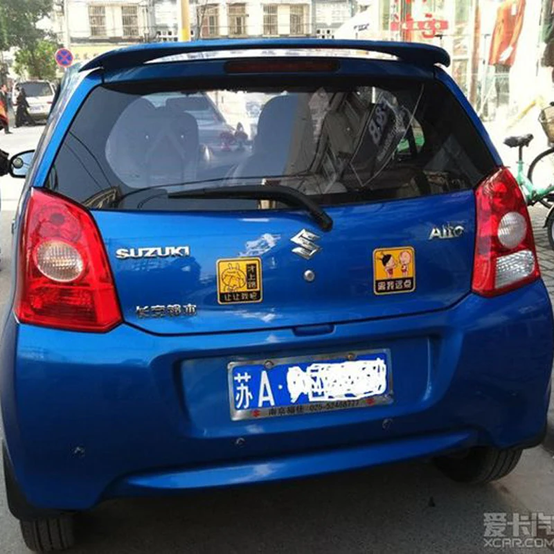 Для Suzuki Alto 2009 2015 АБС пластик автомобильный спойлер задний Крылья крыша багажник