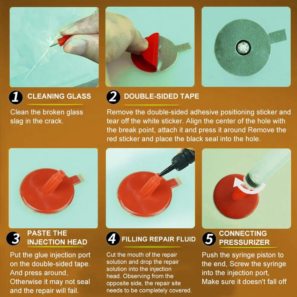Car Glass Repair Tool bullseye Restore Injection Strong Penetrant Adhesive Fill The Cavities Window Screen Polishing |