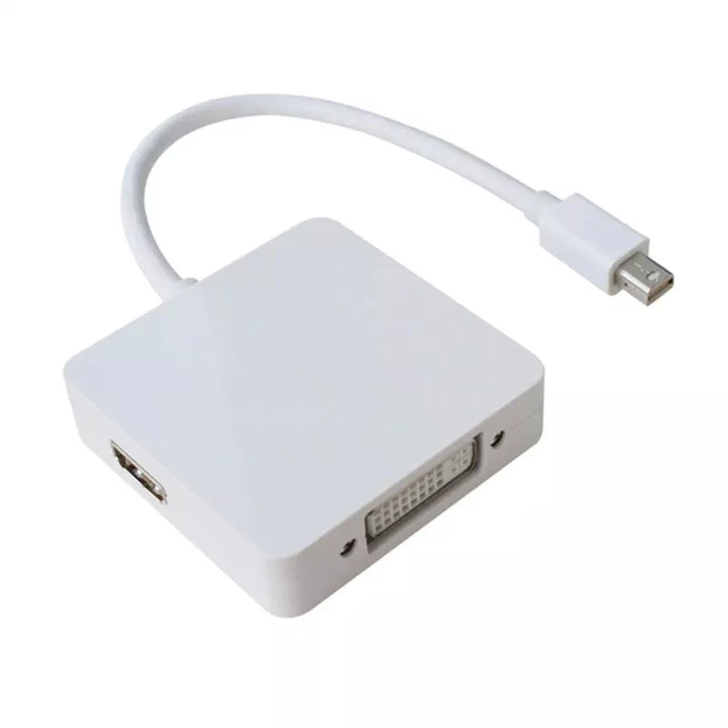 Hxairt 3 в 1 Thunderbolt Mini Display Port MINI DP Male To HDMI DVI VGA Женский адаптер конвертер кабель для Apple