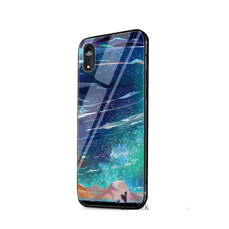 Стеклянный чехол для телефона с изображением заката неба iPhone 5 5S SE 6 6s 7 8 Plus X XS XR