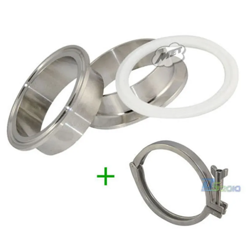 MEGAIRON " OD 76 мм санитарная труба сварной наконечник OD 89 мм фланец+ 3" Tri Clamp+ " PTFE прокладка из нержавеющей стали SS316 фитинг для труб