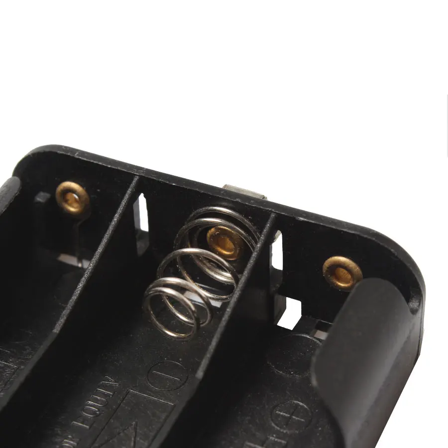 

Wholesale 100Pcs 4.5V 3*aa Battery Hard Plastic Holder Container With 9V Positive& Negative Buckle For 3pcs AA Batteries