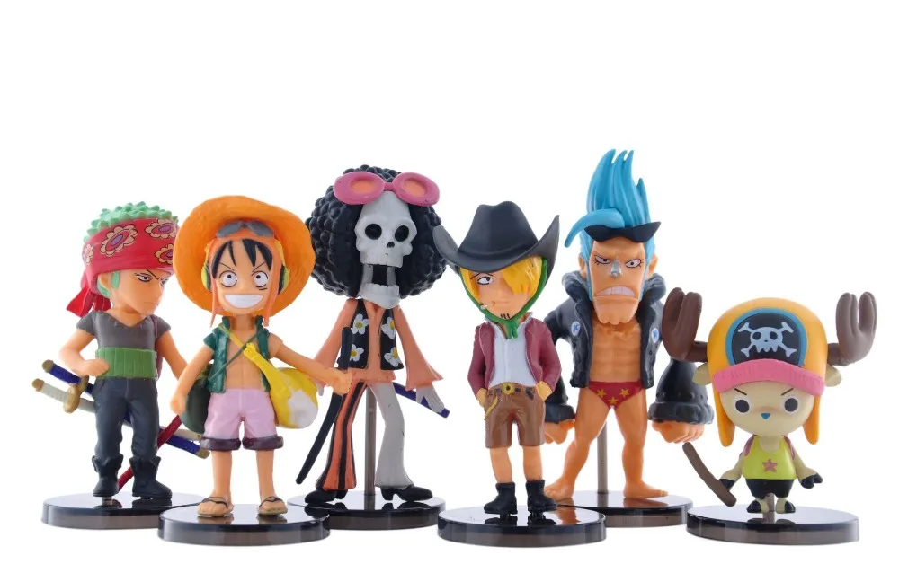 

Милый аниме One Piece Luffy Sanji Brook Roronoa Zoro Chopper Nami ПВХ экшн-Фигурка Статуя Коллекционная модель детские игрушки куклы Подарки