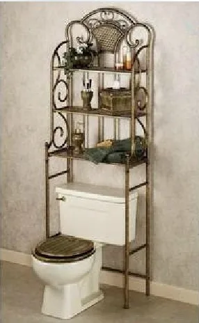 Free shipping iron bathroom shelf shelving rack multi-floor toilet storage washer | Обустройство дома
