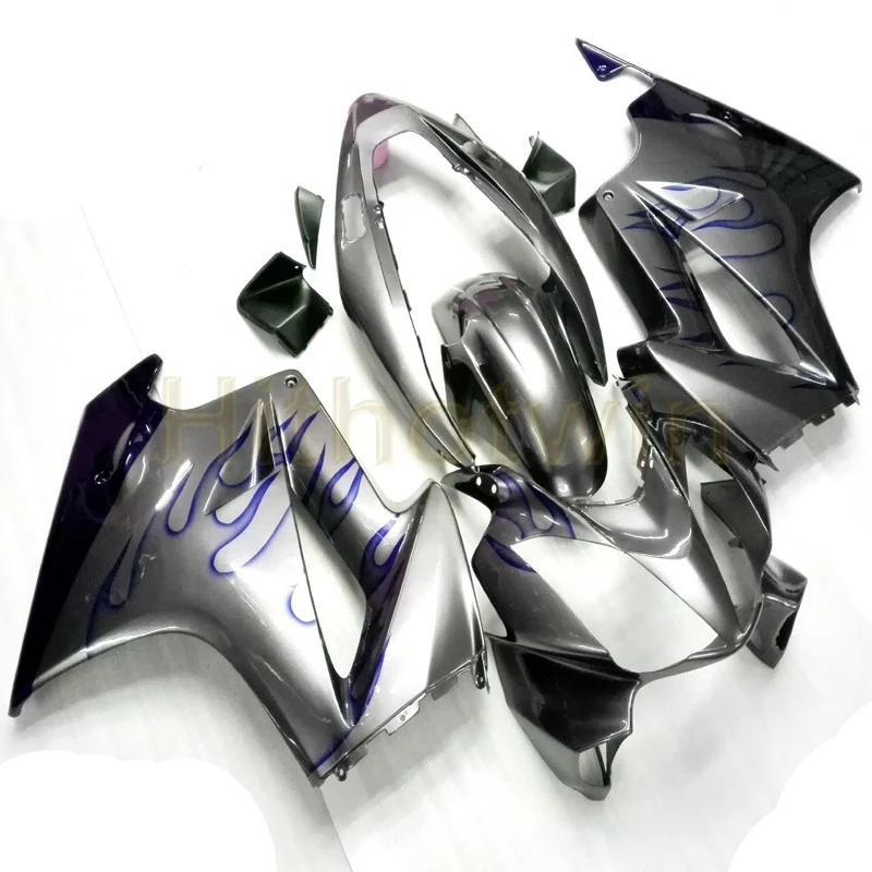 L Пользовательские мотоцикла хомут для HONDA 2002 2003 2004 2005 2006 2007 2008 2012 VFR800 02-12 ABS Пластик Обтекатель+ болты+ серый - Цвет: L