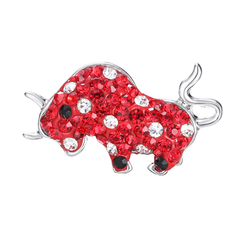 Cute Fighting Bull Snaps Charm Bracelet Rhinestone Polymer Clay DIY Watch Snap Charms For Button Jewelery Colorful Choice | Украшения и
