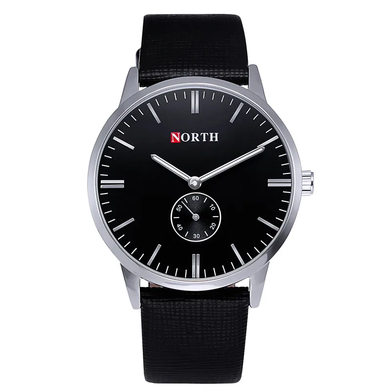 Элитный бренд north часы для мужчин кожа best водостойкий Relogio Masculino Montre Homme синий