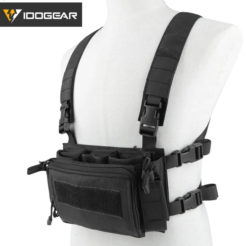 IDO gear модульная тактическая нагрудная установка Многофункциональный жилет Легкий с подсумок для страйкбола 3308