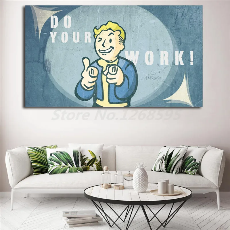 Fallout 4 Nuka World Vest Boy HD настенный художественный холст постер и печать Картина