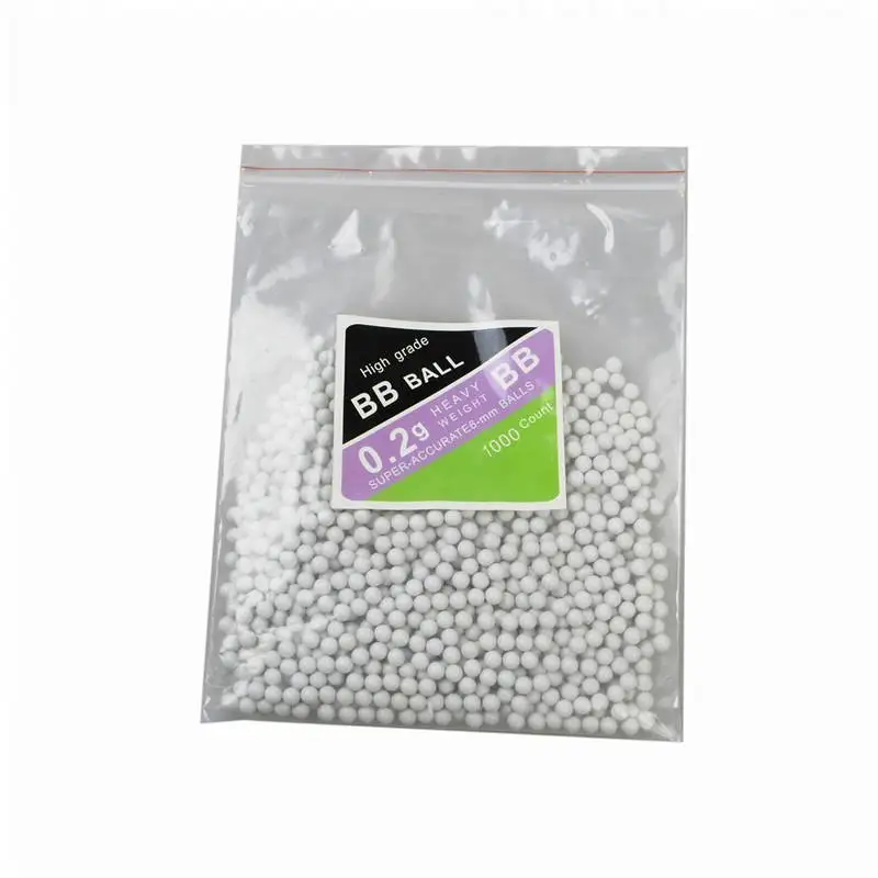0.2g White Bag 1000 шт./лот, тактический страйкбол, BB шары, пейнтбол, Strikeball, BB скоростной погрузчик, 155 патронов, пластиковые ударные BB шары, стреляющая пуля - Цвет: 0.2g White Bag