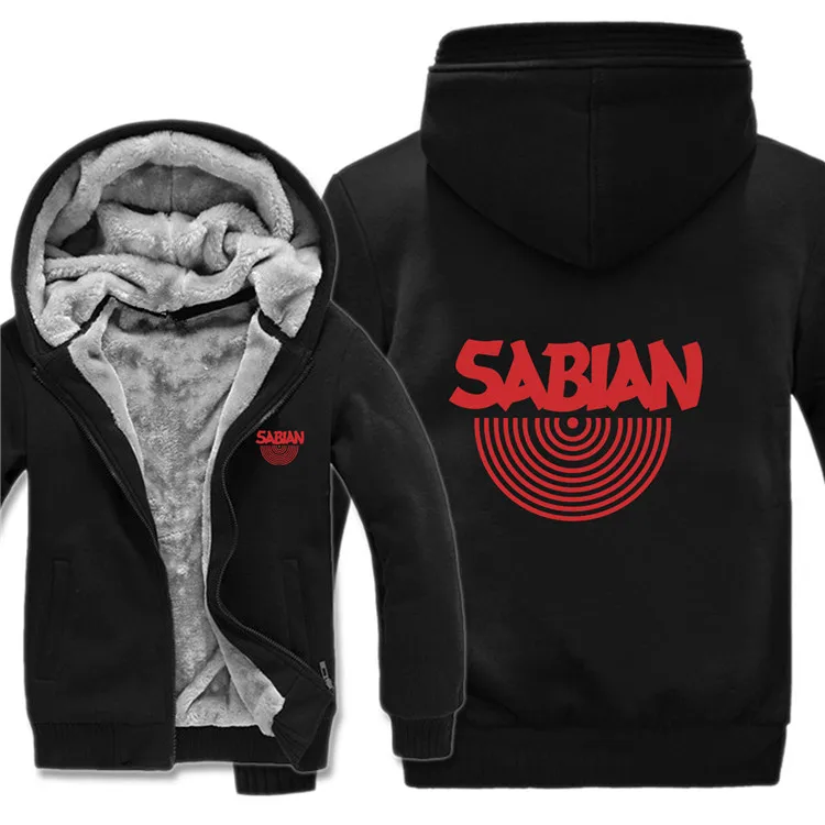 Новинка, зимние толстовки с капюшоном Sabian, куртка для мужчин, повседневная, толстый флис, хип-хоп, музыка, Sabian, толстовки, пуловер, мужские пальто и куртки - Цвет: As picture