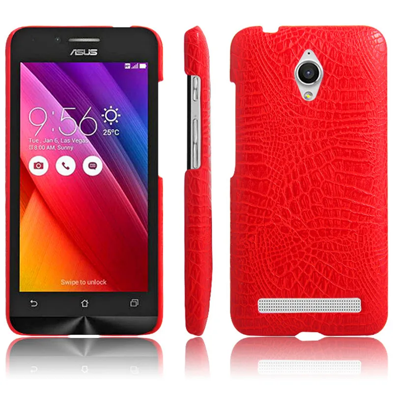 

Zenfone Go ZC500TG 5.0" Case Crocodile Pattern Hard PC+PU Back Cover Hard Phone Case for Asus Zenfone Go ZC500TG Shell Cover