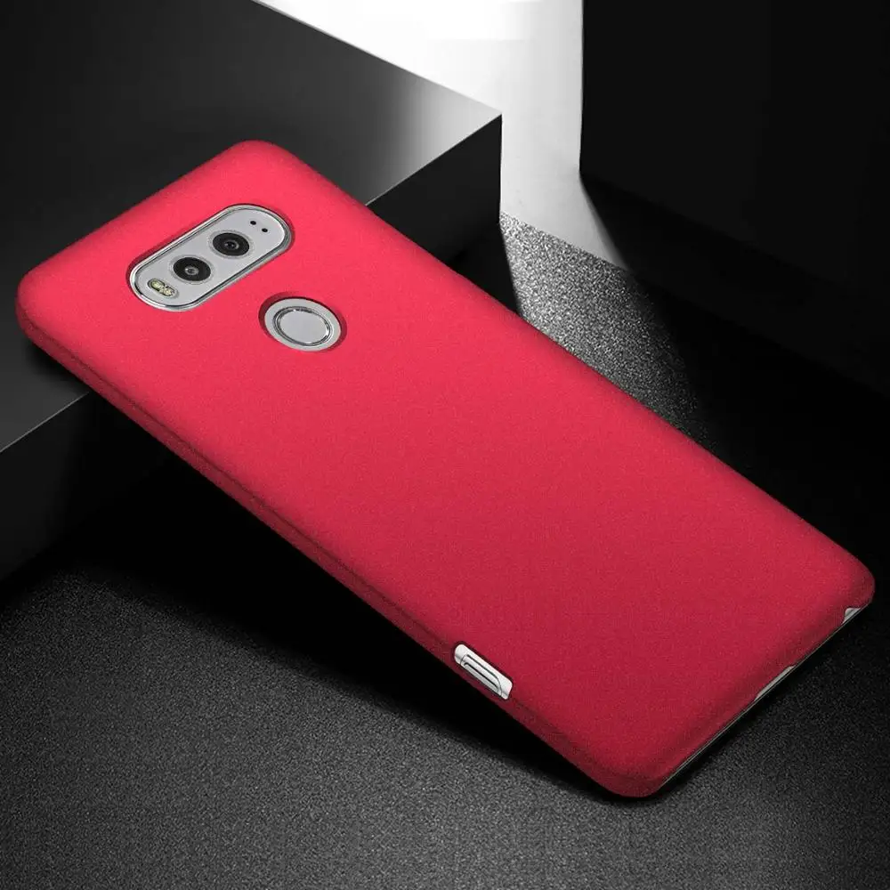 Red Для LG K40 V50 G8 V30 V20 V10 тонкий цветной резиновый матовый пластиковый жесткий чехол для LG G6 G7 Q6 Q8 STYLUS 3 - Цвет: Red