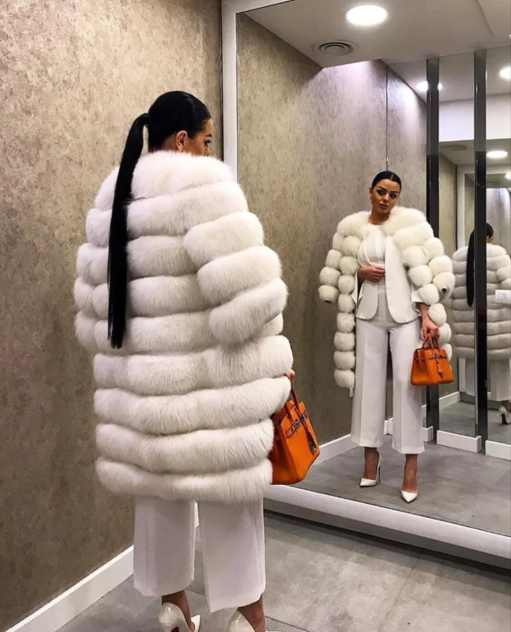 Tatyana Furclub шуба из натурального Лисьего меха куртка зимняя Съемная куртка Роскошная Шуба из лисьего меха Длинная женская зимняя жилетка из лисьего меха