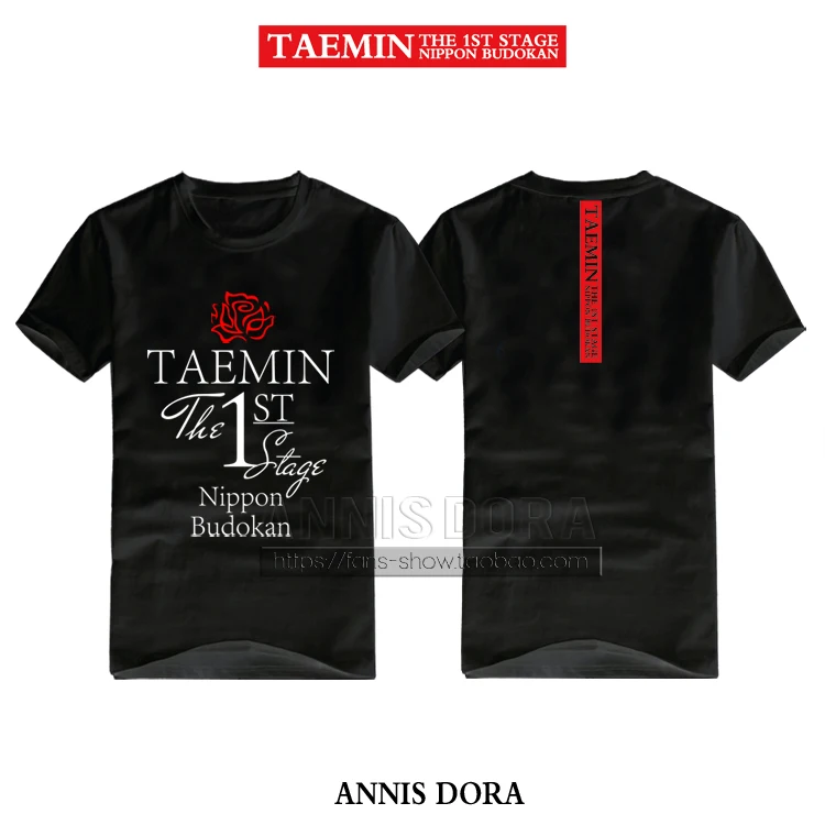 Футболка с коротким рукавом и логотипом SHINee TAEMIN | Мужская одежда