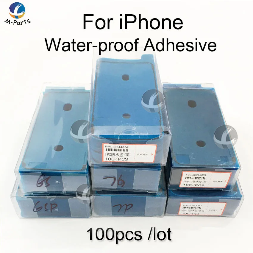 100pcs Waterproof Sticker For iPhone SE2 11 Pro 6S 7 8 Plus X XS MAX XR LCD Display Frame Bezel Seal Tape Glu 3M Adhesive Repair |
