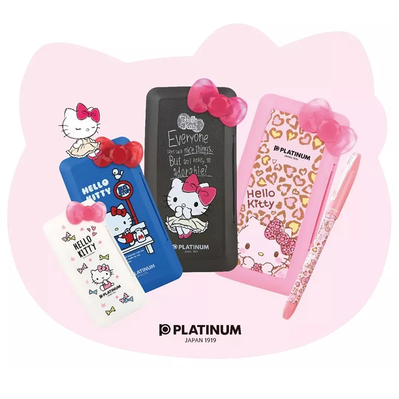 Платиновая гелевая ручка hello kitty, набор студенческих милых kawaii GBR-200KT