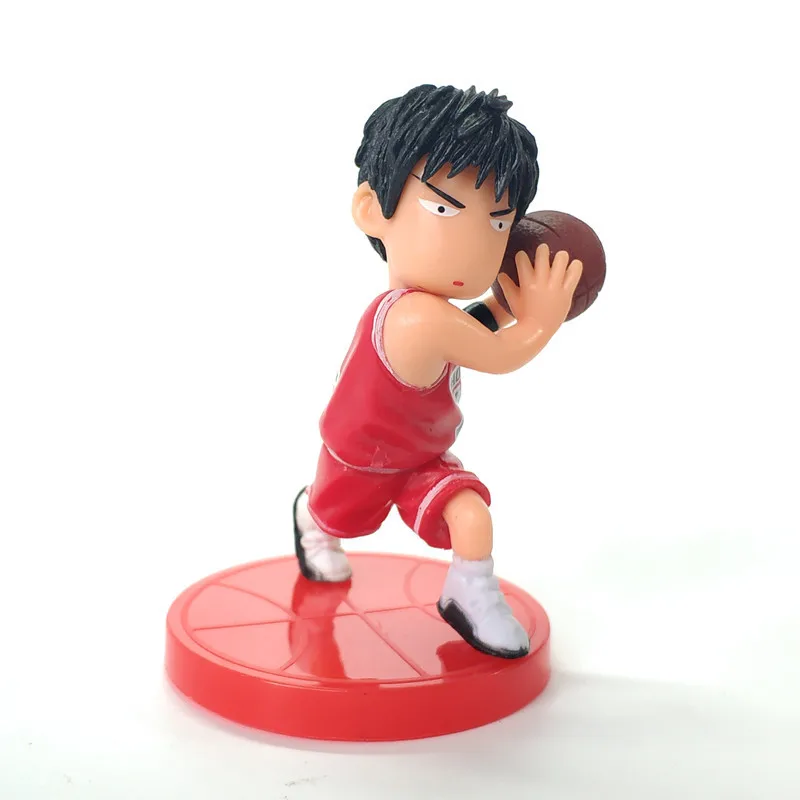 

5Pcs/Lot SLAM DUNK Shohoku Basketball Player Figures Toys Hanamichi Rukawa Kaede Sakuragi Anime Model Toys