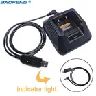 Baofeng UV-5R USB кабель зарядное устройство (9-10,8 В) с индикатором для Baofeng UV-5R UV-5RE Plus UV5R Walkie Talkie UV 5R