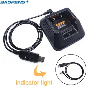Baofeng UV-5R USB кабель зарядное устройство (9-10,8 В) с индикатором для Baofeng UV-5R UV-5RE Plus UV5R Walkie Talkie UV 5R