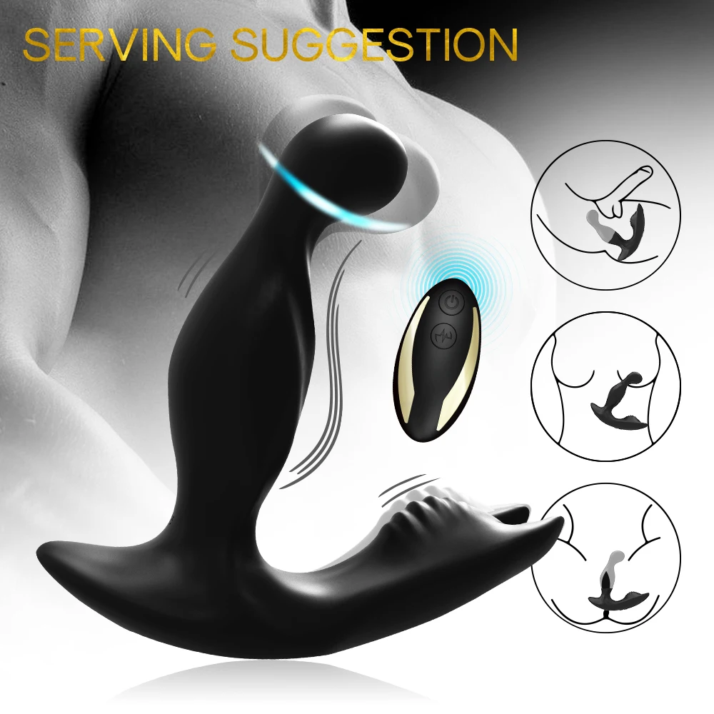 Male Gay Butt Anal Plug Vibrating Prostate Health Massage Tool Silicone Vibrator Stimulate Sex Toys for Men | Красота и здоровье