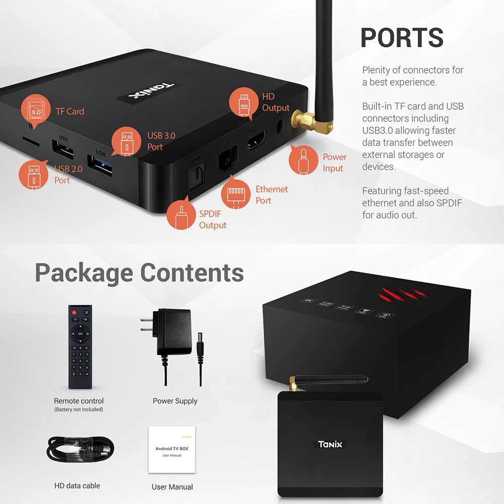 Tanix TX5 MAX X2 Android 8 1 ТВ коробка 4 Гб оперативной памяти 32 встроенной процессор Amlogic S905X2