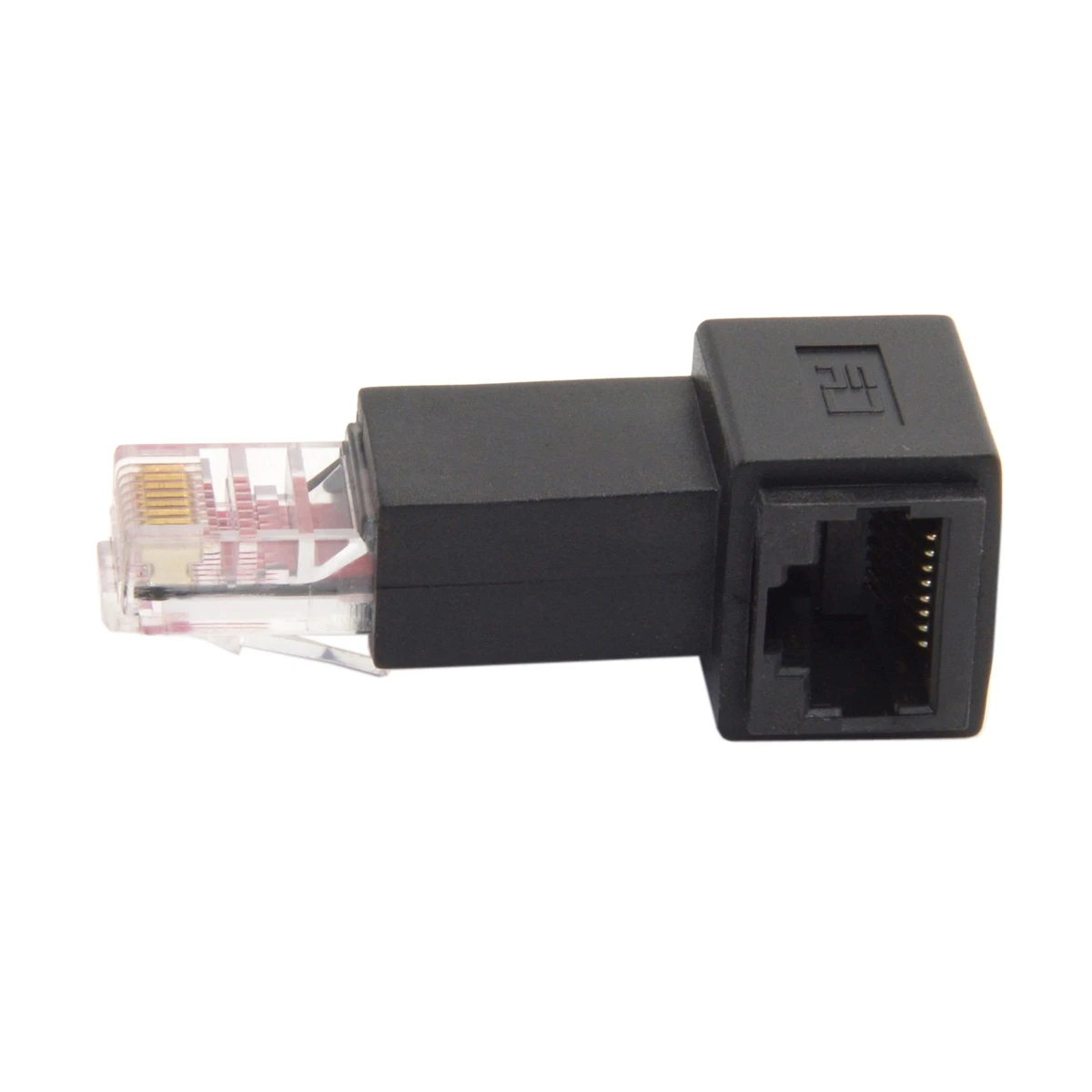 CY 90 градусов левый угловой 8P8C FTP STP UTP Cat 5e папа-мама Lan Ethernet Сетевой удлинитель