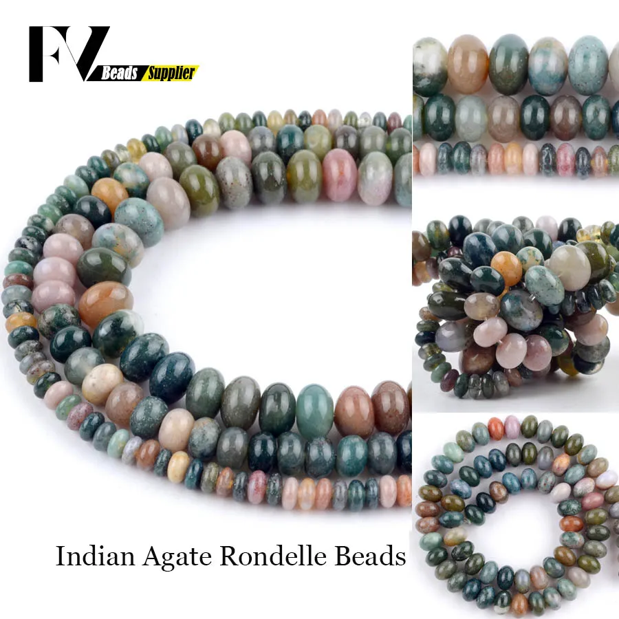Indian Agate Натуральные красные яшмы цитрины Лабрадорит Рондель свободные бусины аксессуары для рукоделия Diy ювелирные изделия, изготовление браслетов 15" - Цвет: Indian Agate