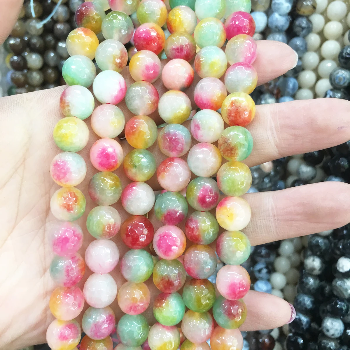 LE SKYNatural Stone Section Beads 10mm for Jewelry Making DIY Bracelets Bangles Necklace | Украшения и аксессуары
