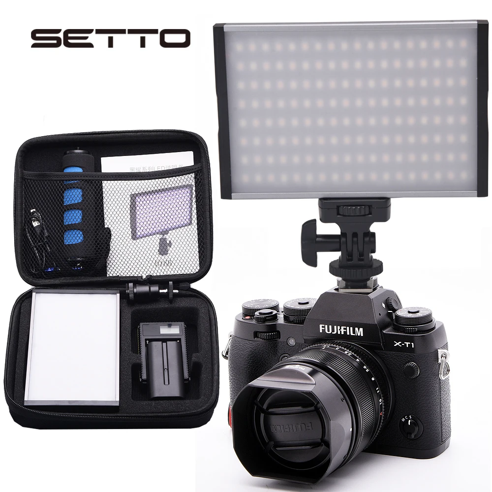 Светодиодный светильник SETTO с регулировкой температуры 3200K 5600K для камер Canon Nikon Sony