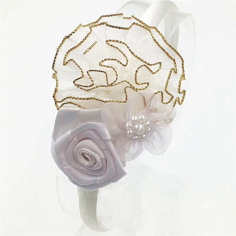Женская Кружевная повязка на голову с крупными цветами|girls hair accessories|hair accessoriescute