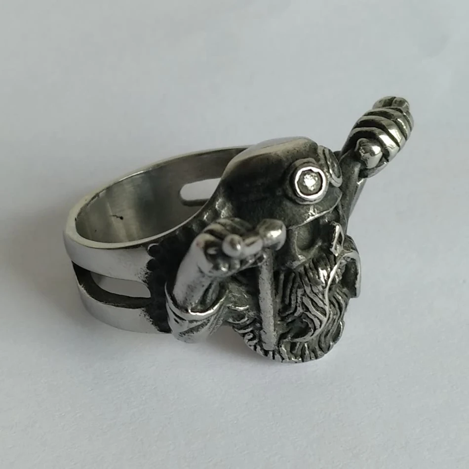 Модное винтажное байкерское кольцо Liumo в стиле панк с черепом для стариков и