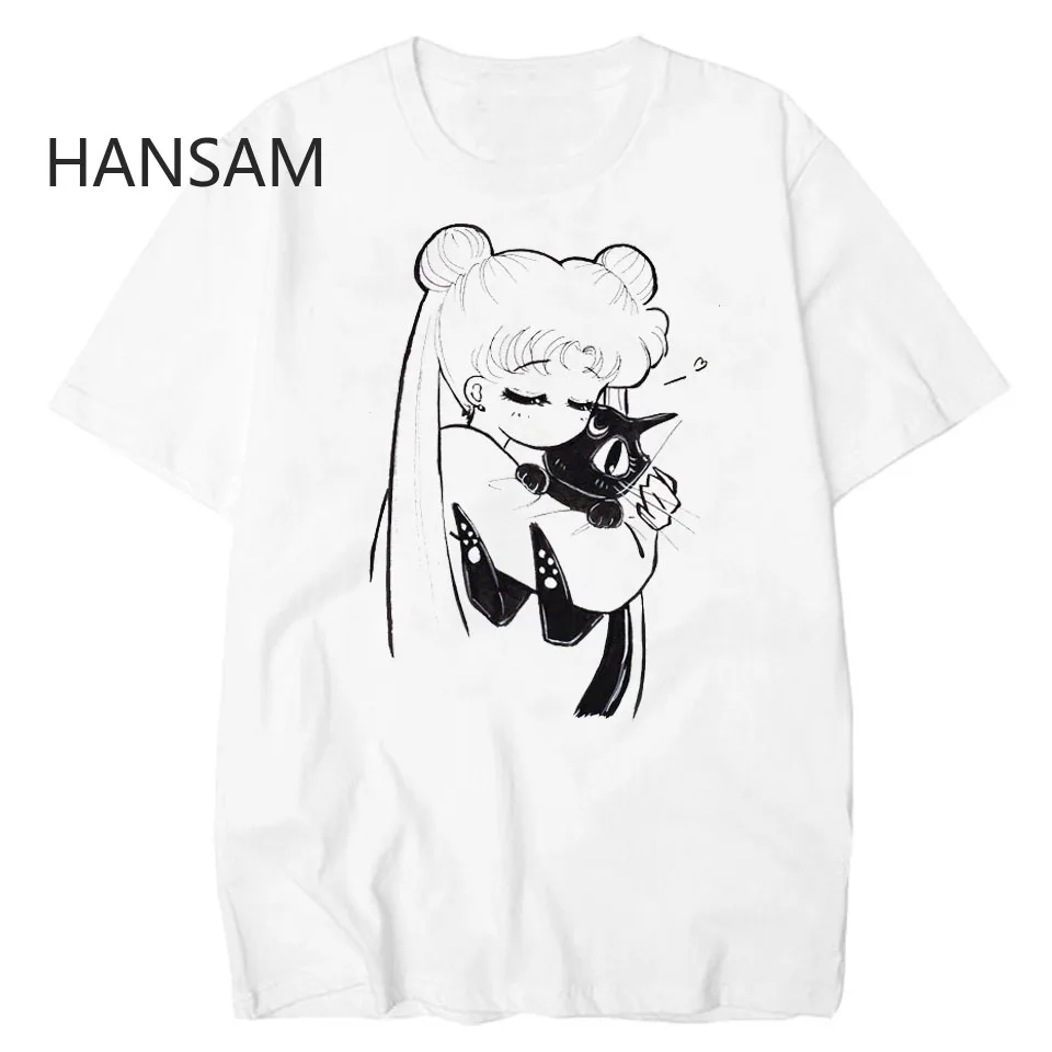 Sailor Moon Vogue футболка эластичные Kawaii футболки женские Японские Аниме летние