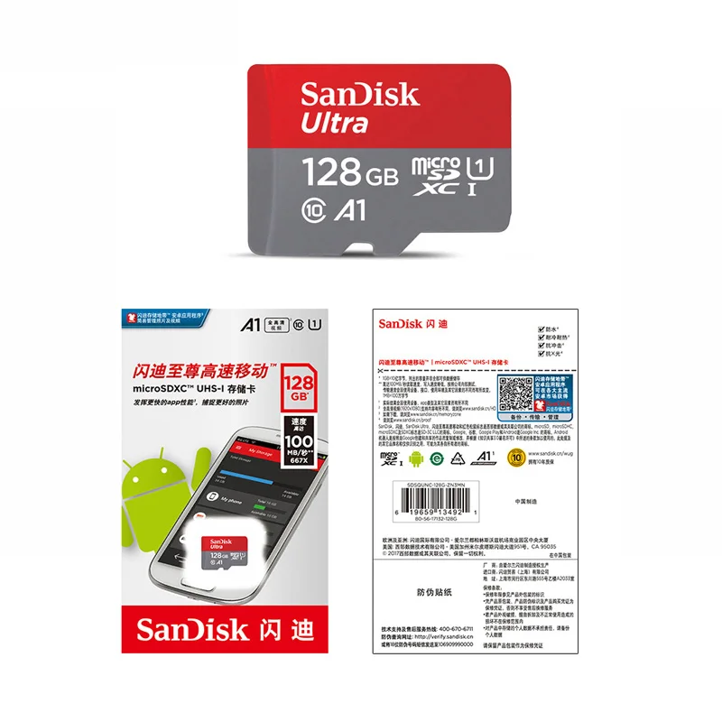 Sandisk карта памяти micro sd класс 10 16 ГБ 32 64 100% ГБ|Карты памяти| |