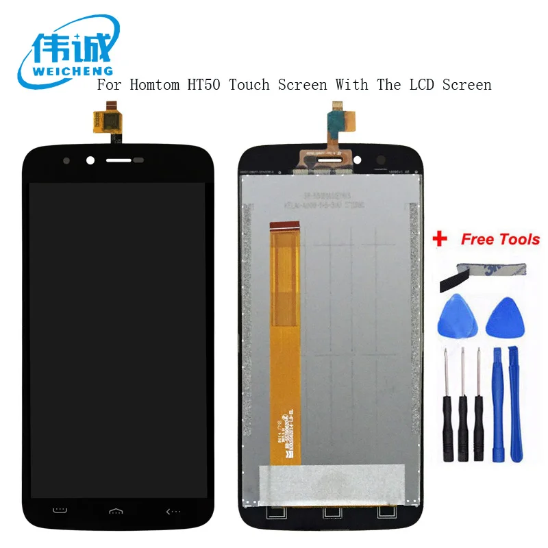 

WEICHENG Tested Well For Homtom HT50 LCD Display + Touch Screen Assembly Repair Part 5.5 For Homtom HT50 Sensor LCD Tools