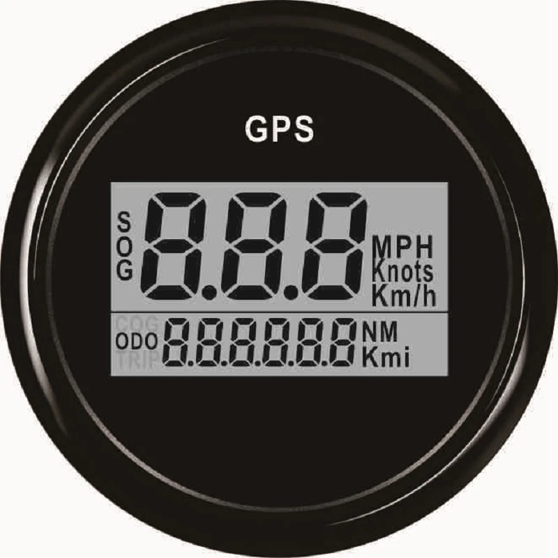 BN Универсальный 52 мм Автомобильный лодочный цифровой gps скоростные метры 0-999 км/ч узлы скорость молометр одометр показывает SOG, ODO - Цвет: BN