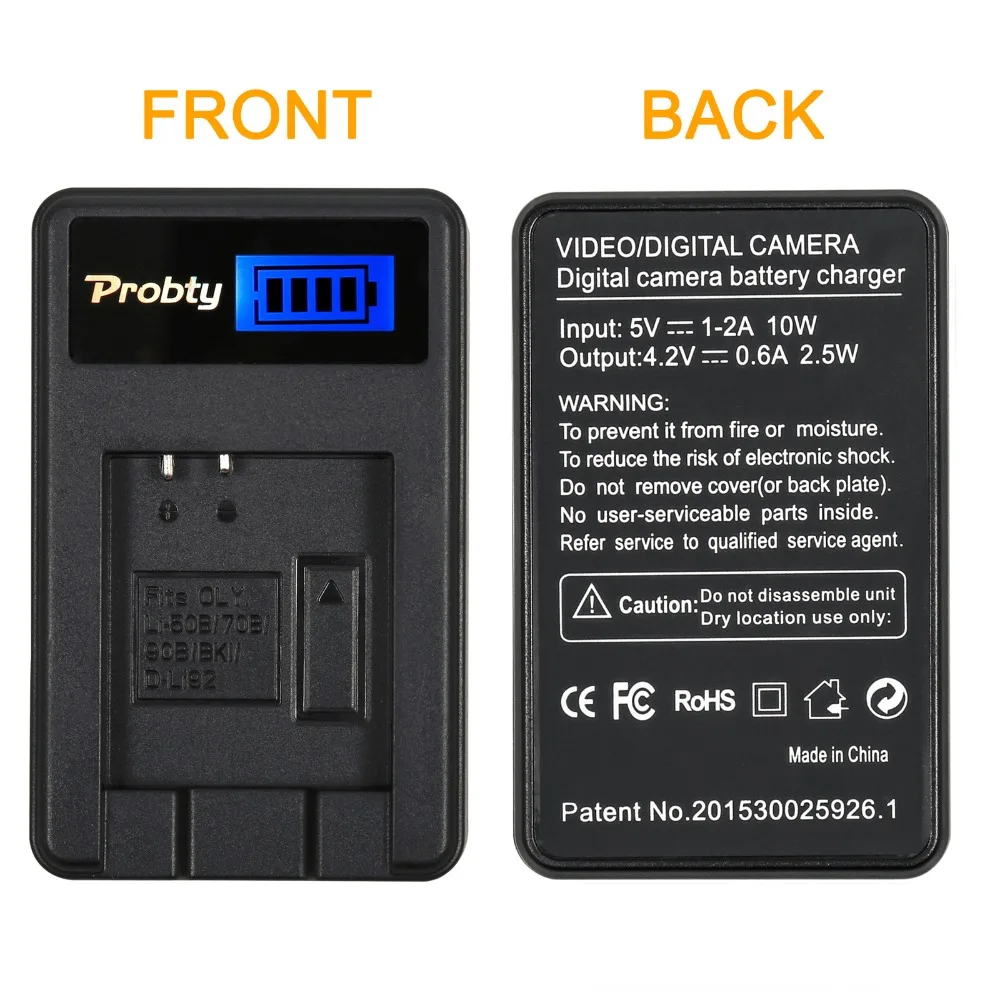 Probty Li-50B Li 50B LCD Battery Charger + 2 Port USB Plug For Olympus 1020 1010 1030Z14 SZ16 D755 SZ30 SZ20 XZ-1 | Электроника