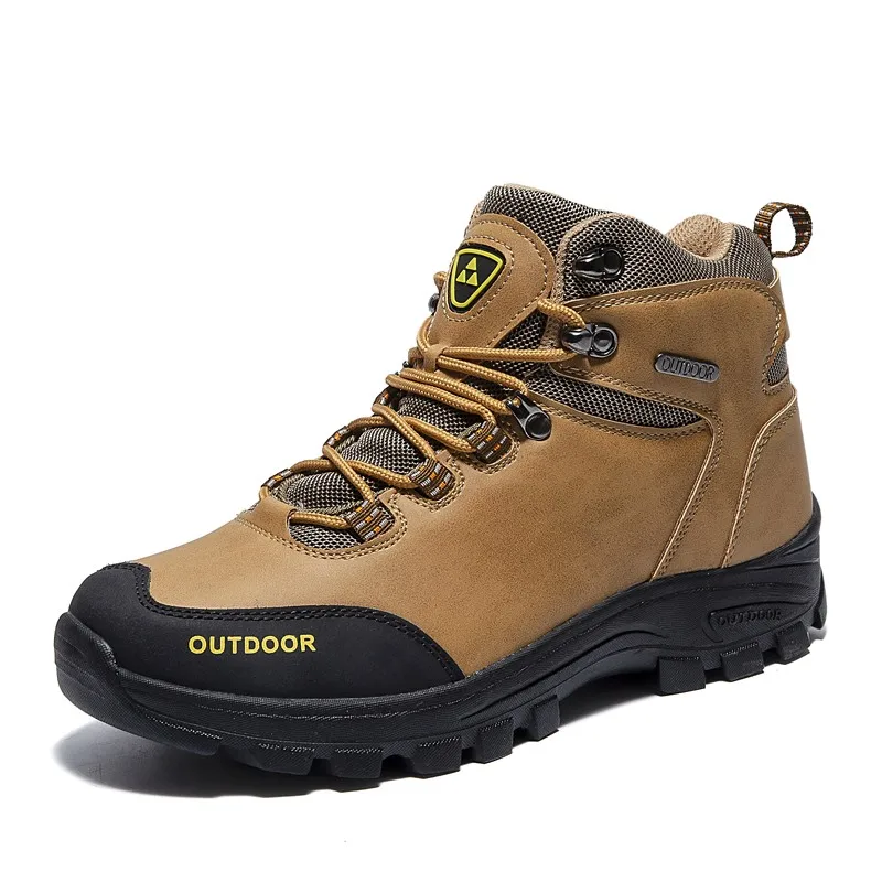 Brand Outdoor Men's Hiking Shoes Waterproof Leather High Top Men Boots Nonslip Sports Trekking Camping Man Sneakers | Спорт и