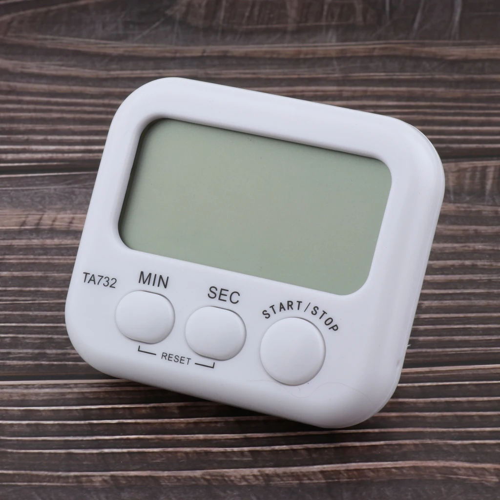 

Kitchen Electronic LCD Digital Timer Cooking Alarm Reminder Countdown White