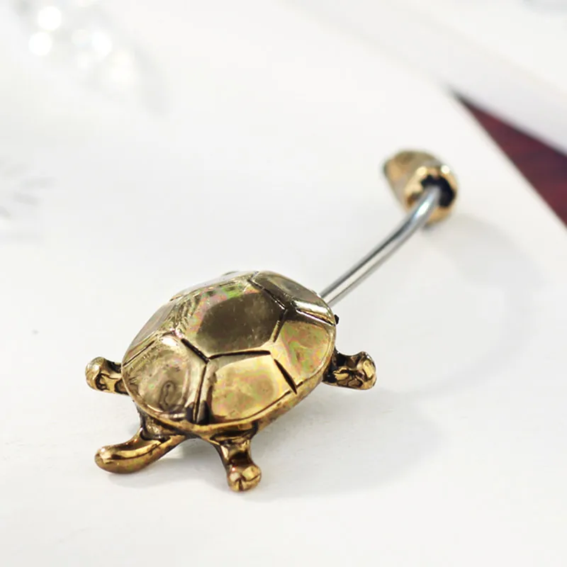 Neoglory светильник-желтое золото цвет черепаха Стразы пирсинг пупка Кольца для