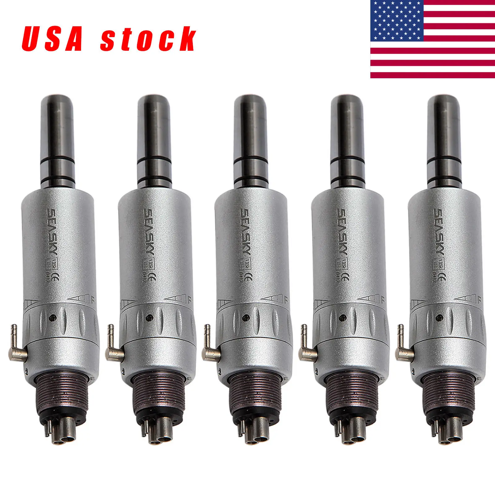 5pcs NSK Style Dental Slow Low Speed E-type Air Motors 4 Hole Handpiece