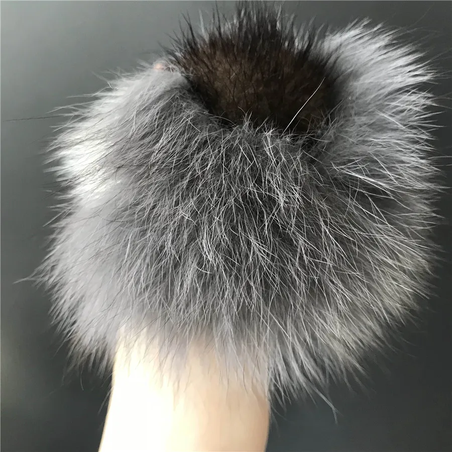 Magicfur темно серый Настоящий Лисий мех норки Помпон сова кукла модный брелок