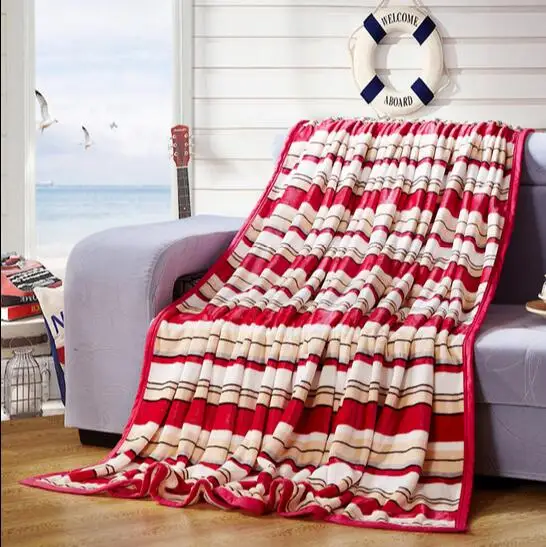 Коралловый флис ткань одеяло супер мягкий спальный кровать Портативный для