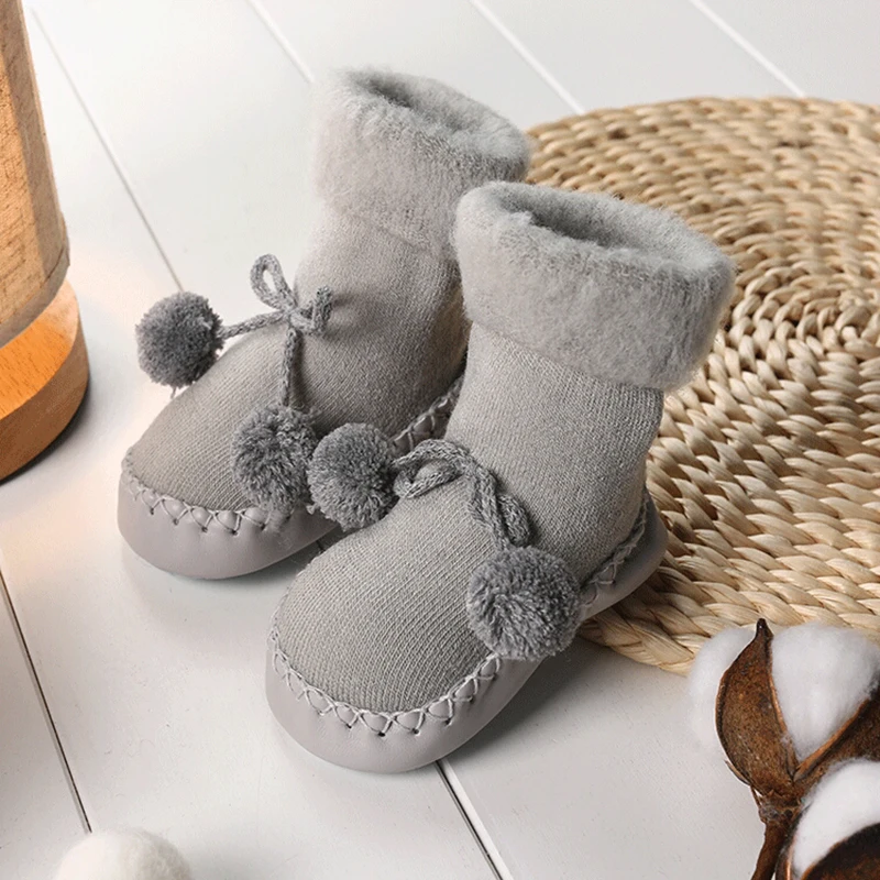 2019 new floor socks baby children thickening plus velvet warm toddler shoes non-slip boy girl and FirstWalkers |